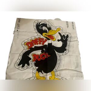 Vintage fabric panel, Daffy Duck, about 16 inch stuffy, Warner Bros.